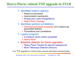 Heavy-Flavor related TOF upgrade in STAR  Identified hadron spectra