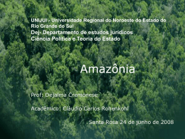 Amazônia Dej- Departamento de estudos jurídicos Ciência Política e Teoria do Estado
