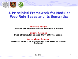 A Principled Framework for Modular Web Rule Bases and its Semantics