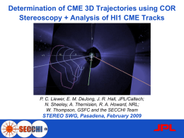 Determination of CME 3D Trajectories using COR