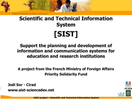 [SIST] Scientific and Technical Information System