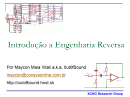 Introdução a Engenharia Reversa Por Maycon Maia Vitali a.k.a. 0ut0fBound