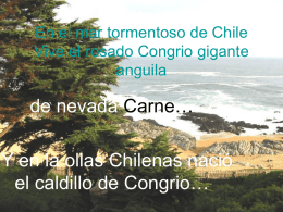 de nevada Y en la ollas Chilenas nació el caldillo de Congrio… Carne…