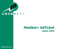 Medibel+ AdTicket BASIC INFO WWW.MEDIBELPLUS.BE