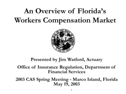 An Overview of  Florida’s Workers Compensation Market