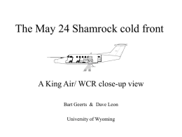 The May 24 Shamrock cold front University of Wyoming