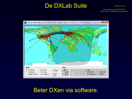 De DXLab Suite Beter DXen via software. Vrije vertaling door ON2AD, Pat