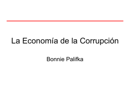 La Economía de la Corrupción Bonnie Palifka