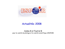 Actualités 2008 Combe B et Fautrel B