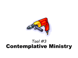 Contemplative Ministry Tool #3