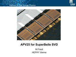 APV25 for SuperBelle SVD M.Friedl HEPHY Vienna