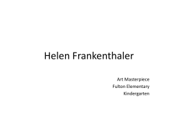 Helen Frankenthaler Art Masterpiece Fulton Elementary Kindergarten