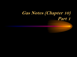 Gas Notes (Chapter 10) Part 1