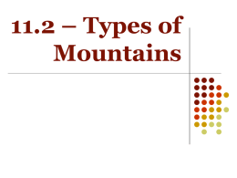 11.2 &ndash; Types of Mountains