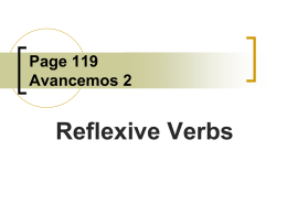 Reflexive Verbs Page 119 Avancemos 2