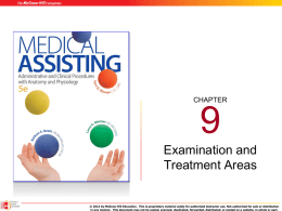 9 Examination and Treatment Areas CHAPTER