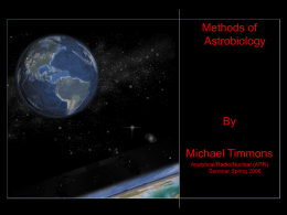 Methods of Astrobiology By Michael Timmons