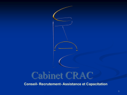 Conseil- Recrutement- Assistance et Capacitation 1