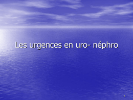 Les urgences en uro- néphro 1
