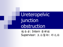 Ureteropelvic junction obstruction : Intern 黃暉程