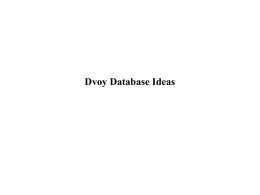 Dvoy Database Ideas