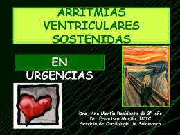 ARRITMIAS VENTRICULARES SOSTENIDAS EN