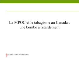 La MPOC et le tabagisme au Canada : MC