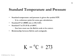Standard Temperature and Pressure 1