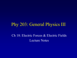 Phy 203: General Physics III Lecture Notes