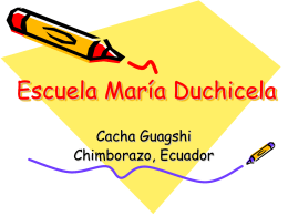 Escuela María Duchicela Cacha Guagshi Chimborazo, Ecuador