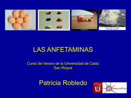 LAS ANFETAMINAS Patricia Robledo Curso de Verano de la Universidad de Cádiz