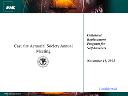 Casualty Actuarial Society Annual Meeting Confidential Collateral