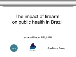 The impact of firearm on public health in Brazil Small Arms Survey