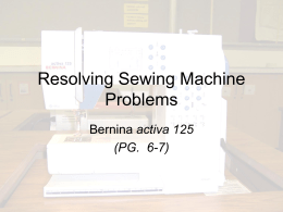 Resolving Sewing Machine Problems activa 125 (PG.  6-7)