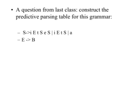• A question from last class: construct the