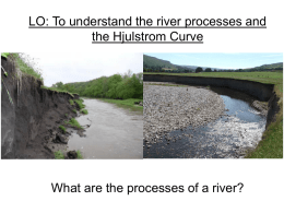 LO: To understand the river processes and the Hjulstrom Curve