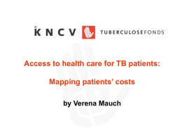 Access to health care for TB patients: Mapping patients’ costs
