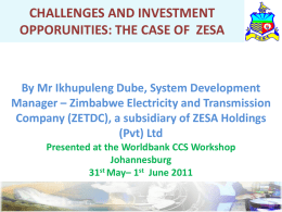CHALLENGES AND INVESTMENT OPPORUNITIES: THE CASE OF  ZESA