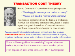TRANSACTION COST THEORY