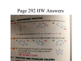 Page 292 HW Answers