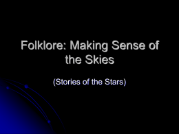 Folklore: Making Sense of the Skies (Stories of the Stars)
