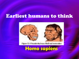 Earliest humans to think Homo sapiens