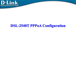 DSL-2540T PPPoA Configuration