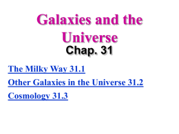 Galaxies and the Universe Chap. 31 The Milky Way 31.1