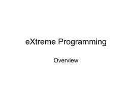 eXtreme Programming Overview