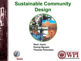 Sustainable Community Design Sean Joyce Huong Nguyen