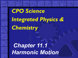 CPO Science Integrated Physics &amp; Chemistry Chapter 11.1