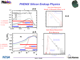 PHENIX Silicon Endcap Physics p-p A-A p-A