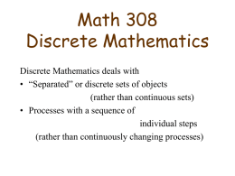 Math 308 Discrete Mathematics