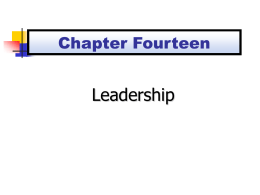 Leadership Chapter Fourteen